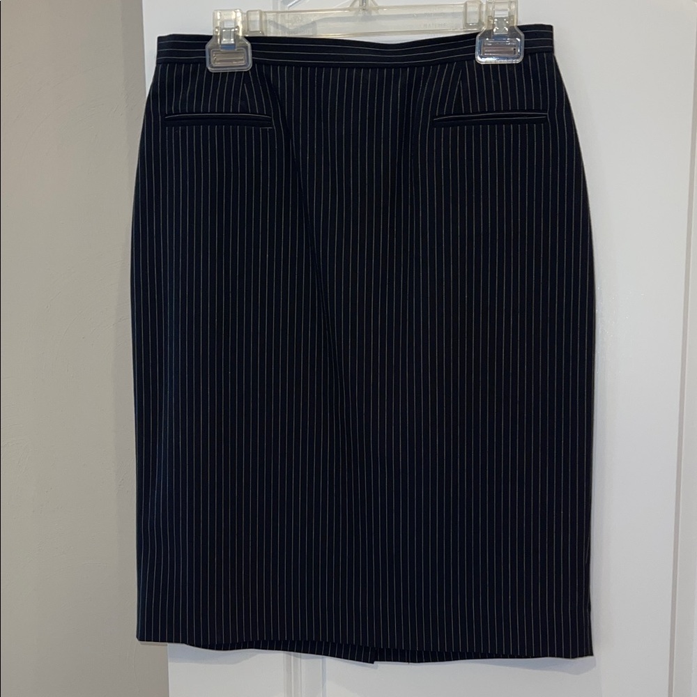 Liz Claiborne Black Pinstripe Pencil Skirt